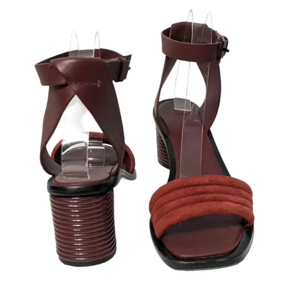 MERCEDES CASTILLO Hiru Ankle Strap Art Deco Heel Sandals 9.5